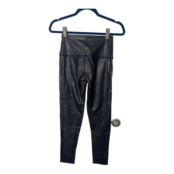 7 for all Mankind SZ XS black leather leggings - Picture 2 of 3